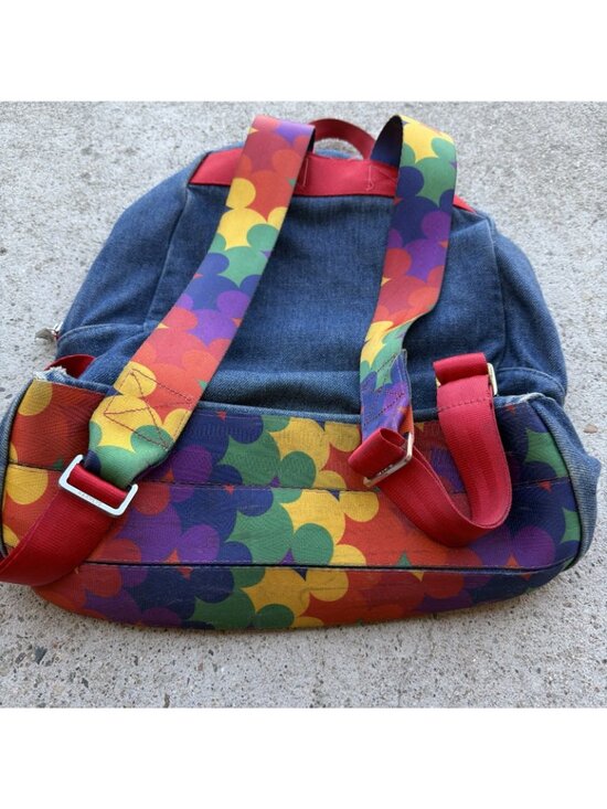 Harveys Disney Couture Pop Art Mickey Mouse Denim Backpack Seat Belt Rainbow Ear main image 10